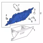 LJ8Z5806010AA - Body: Glove Box Frame for Ford Image