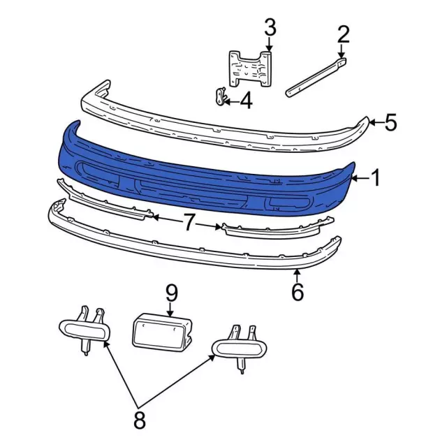 YL3Z17757BAA - Body: Bumper for Ford: F-150, F-250 Image