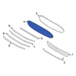 thumbnail image 2 of Genuine Ford OEM Upper Front Grill – Black, 2013-2016 Ford Fusion, Part # DS7Z8200BA 2 of 5