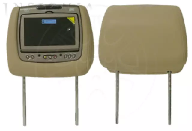 22840268 - Audio/Video: Headrest DVD System - Vinyl - Light Cashmere for Chevrolet: Avalanche, Silverado 1500, Silverado 1500 Classic, Silverado 1500 HD Classic, Silverado 2500 HD, Silverado 2500 HD Classic, Silverado 3500 Classic, Silverado 3500 HD, Suburban 1500, Suburban 2500, Tahoe | GMC: Sierra 1500, Sierra 2500 HD, Sierra 3500 HD, Yukon, Yukon XL 1500, Yukon XL 2500 Image