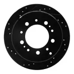 63376113L - : DFC Brake Rotor - Drilled and Slotted - Black for DYNAMIC FRICTION Image