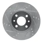 63107002L - : DFC Brake Rotor - Drilled and Slotted - Silver for DYNAMIC FRICTION Image