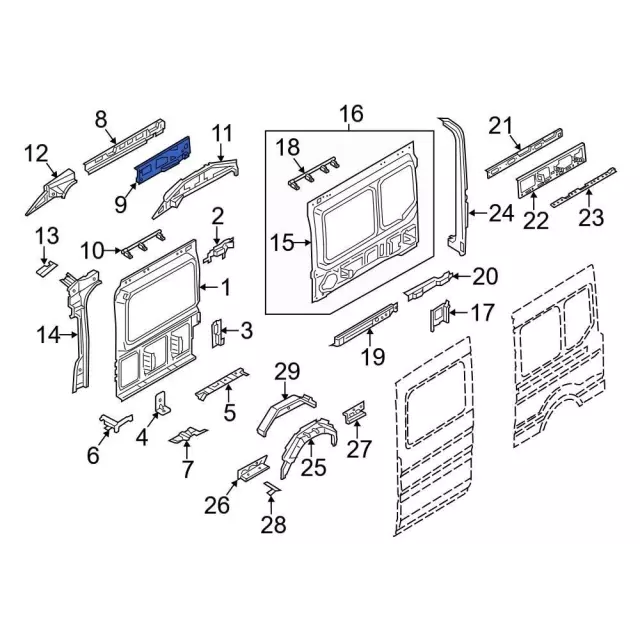 Roof Side Rail - Ford (SK4Z-61513A31-C)
