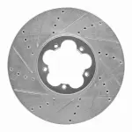 63154232L - : DFC Brake Rotor - Drilled and Slotted - Silver for DYNAMIC FRICTION Image