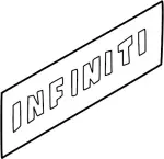 908911W312 - Body: Nameplate for Infiniti Image