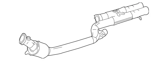 2214909720 - Exhaust System: Exhaust Gas Line for Mercedes-Benz: CL550, S500, S550 Image