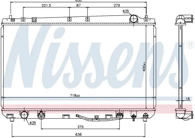 69478 - : Nissens Radiator for NISSENS Image