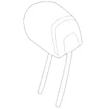 16797046037J20 - Body: Headrest, Center for Mercedes-Benz Image