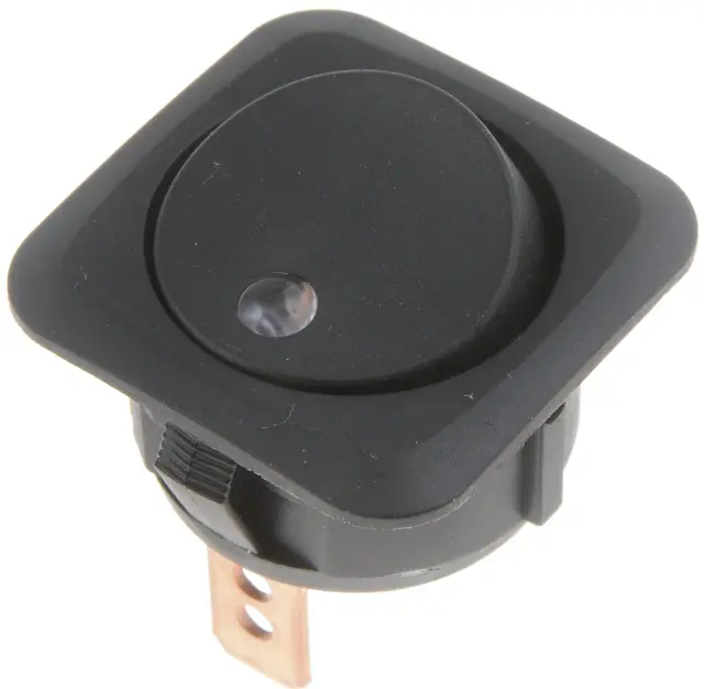 84881 - : Electrical Switches - Rocker - LED Glow - Round Style - Black Body/Blue LED for Dorman Image