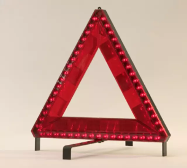 82110418060 - Interior: Illuminated Warning Triangle for BMW: 128i, 135i, 135is, 325Ci, 328i, 328i xDrive, 328xi, 330Ci, 330xi, 335d, 335i, 335i xDrive, 335is, 335xi, 525i, 528i, 528i xDrive, 528xi, 530xi, 535i, 535i xDrive, 535xi, 550i, 550i xDrive, 640i, 650i, 650i xDrive, 740i, 740Li, 740Li xDrive, 750i, 750i xDrive, 750Li, 750Li xDrive, 760Li, M3, M5, M6, X3, X5, X6, Z4 Image