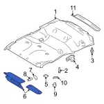 7L1Z7804105AA - Body: Sun-visor for Ford: Expedition Image