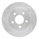 63147025L - : DFC Brake Rotor - Drilled and Slotted - Silver for DYNAMIC FRICTION Image