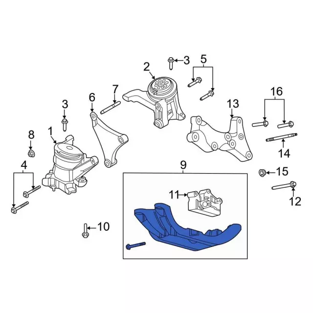 L1MZ6068A - Engine: Trans Mount Bracket for Ford: Explorer Image