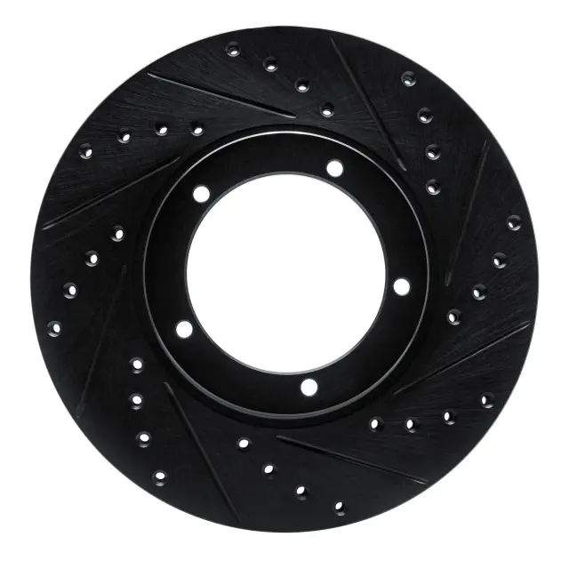 63302001R - Brakes &amp; Brake Parts: DFC Brake Rotor - Drilled and Slotted - Black for DYNAMIC FRICTION Image