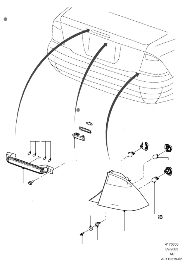 W707612S300 - Electrical: Tail Lamp Assembly Nut for Ford Image