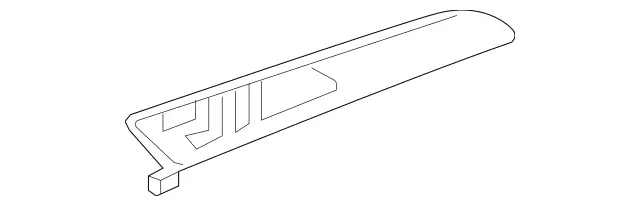 166720410264 - Driver Door: Trim Strip for Mercedes-Benz: GL350, GL450, GL550, GL63 AMG, GLE300d, GLE350, GLE400, GLE550e, GLE63 AMG, GLS350d, GLS450, GLS550, GLS63 AMG, ML250, ML350, ML400, ML550, ML63 AMG Image image