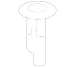 1677660100647P82 - Body: Lock Knob Bezel for Mercedes-Benz Image