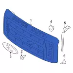 7C3Z8200DD - Body: Grille for Ford: F-250 Super Duty, F-350 Super Duty, F-450 Super Duty Image