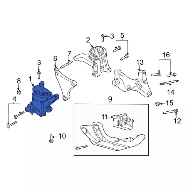 R1MZ6028C - Engine: Motor Mount for Ford Image