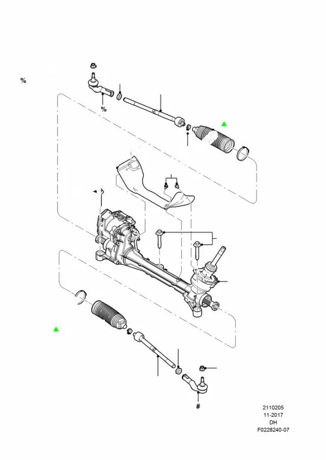 AV6Z3280E - Steering: Inner Tie Rod for Ford Image