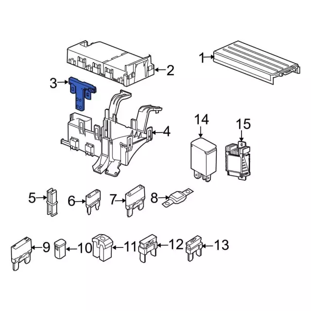 7E5Z14A003BA - Electrical: Lower Cover for Ford Image