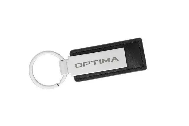 UQ016AY744 - Merchandise: Key Chain - Black Leather Optima for Kia: K5, Niro, Niro EV, Optima, Rio, Seltos Image
