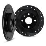 800267105 - : DFC Brake Rotors - Drilled &amp; Slotted - Black for DYNAMIC FRICTION Image