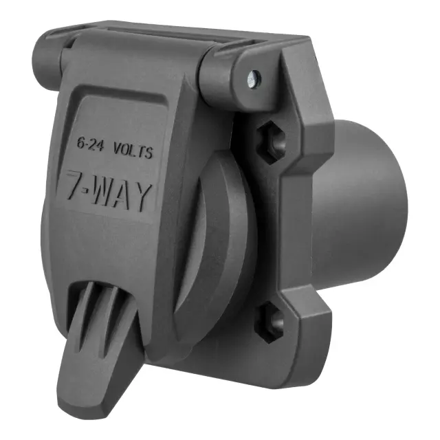 55416 - : Heavy-Duty Replacement OE 7-Way RV Blade Socket (Plugs into USCAR) for CURT Image