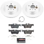 ESK7899 - : Genuine Geomet Coated Rotors, ECE-R90 Brake Pads + Hardware Kit for PowerStop Image