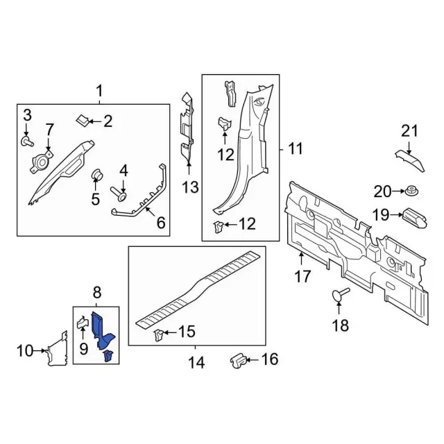 Cowl Kick Panel - Ford (ML3Z-1502345-AD)