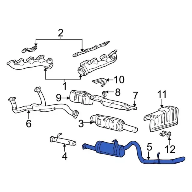 6C3Z5230G - Exhaust: Muffler for Ford: F-250 Super Duty, F-350 Super Duty, F-450 Super Duty, F-550 Super Duty Image