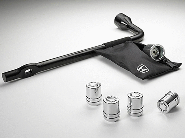 8W42TK4101 - : 2014-2021 Honda Wheel Locks Chrome for Honda: Civic, Odyssey, Passport, Pilot, Ridgeline Image