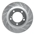63176136R - : DFC Brake Rotor - Drilled and Slotted - Silver for DYNAMIC FRICTION Image