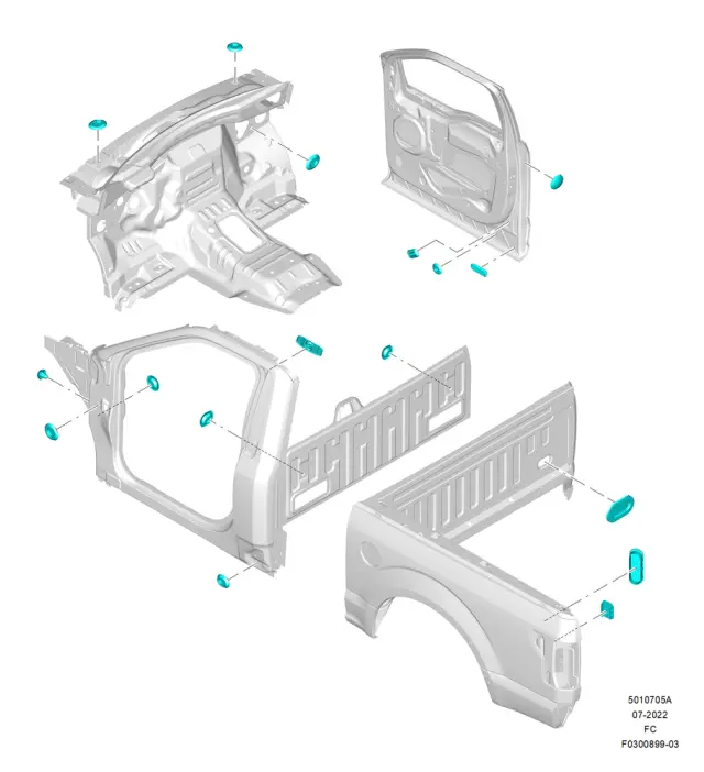 377977S - Body: Insert Panel Plug for Ford Image