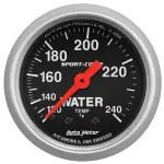 3333 - : GAUGE, WATER TEMP, 2 1/16", 120-240?F, MECHANICAL, 12FT., SPORT-COMP for AutoMeter Image