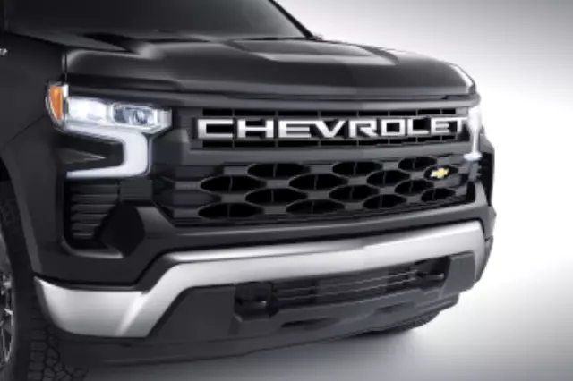 84938577 - Exterior: Grille, Black With Chevrolet Script Lettering for GM Image