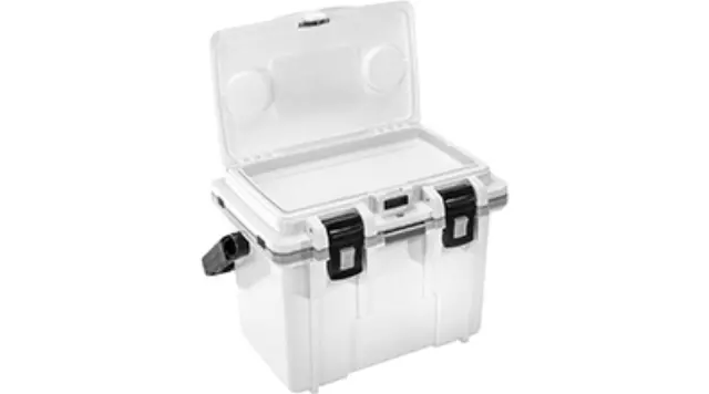 PTN9800110 - Merchandise: Cooler, Pelican 14QT - White/Gray for Toyota: 4Runner, Avalon, bZ4X, C-HR, Camry, Corolla, Corolla Cross, Crown, GR Corolla, GR Supra, GR86, Grand Highlander, Highlander, Land Cruiser, Mirai, Prius, Prius Prime, RAV4, RAV4 Prime, Sequoia, Sienna, Tacoma, Tundra, Venza Image