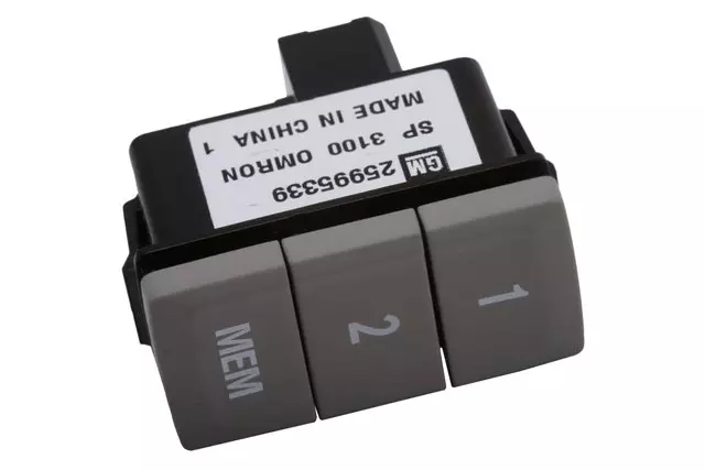 Light Titanium Driver Seat Adjuster Memory Switch - GM (25995339)