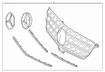 16688009859040 - Body: Grille Assembly for Mercedes-Benz Image