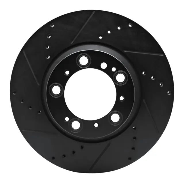 63302066D - Brakes &amp; Brake Parts: DFC Brake Rotor - Drilled and Slotted - Black for DYNAMIC FRICTION Image