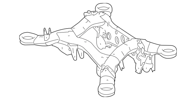 1663505900 - Rear Axle: Suspension Subframe for Mercedes-Benz: GL350, GL450, GL550, GLE300d, GLE350, GLE400, GLE43 AMG, GLE450 AMG, GLE550e, GLS350d, GLS450, GLS550, ML250, ML350, ML400, ML550 Image image