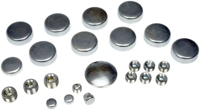 557014 - : Chrysler Steel Expansion Plug Kit, 14 Expansion Plugs, 11 Pipe Plugs for Dorman Image