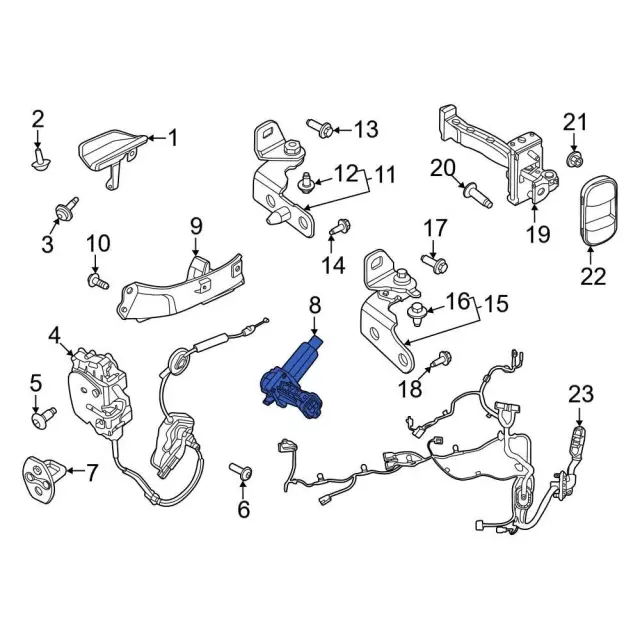 LJ8Z58219A65N - : Latch for Ford Image