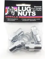 73147B - : Standard Mag Closed End 7/8" Hex 14mmx1.50 Chrome Pack of 4 Lugs &amp; 4 Washers for Gorilla Automotive Image