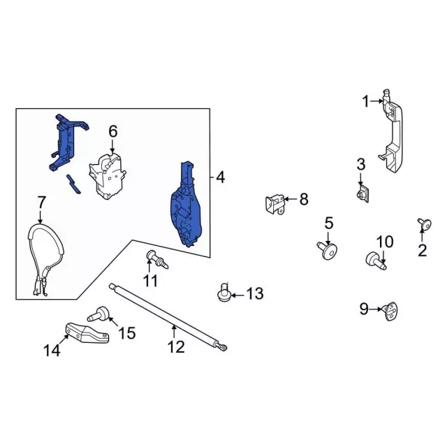 Door Latch Assembly - Ford (N2DZ-7842624-B)