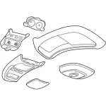 3L2Z78519A70AAA - Body: Overhead Console for Ford: Explorer Sport, Explorer Sport Trac Image