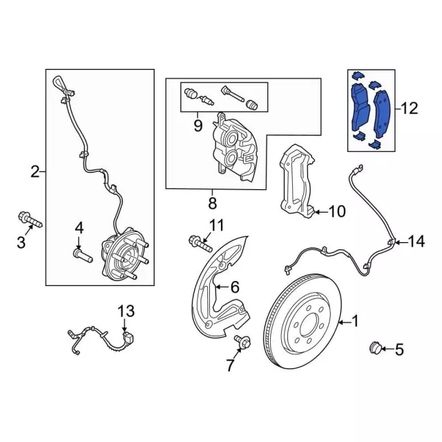 NL3Z2001C - : Brake Pads for Ford: F-150 Lightning Image