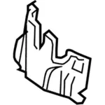 2F1Z16707AA - Body: Hood Latch Support for Ford: Taurus | Mercury: Sable Image