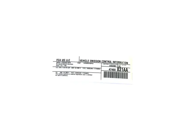 47480831AA - Labels: Veci Label Label for Mopar Image
