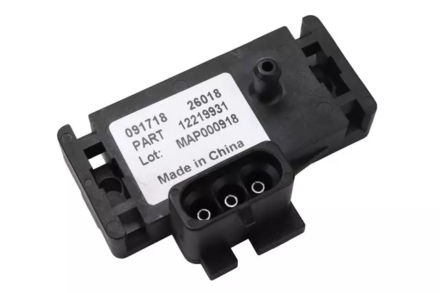 2131561 - Emission Control: ACDelcoâ„¢ Manifold Absolute Pressure Sensor for Buick: Century, Electra, LeSabre, Regal, Riviera, Skylark | Cadillac: 60 Special, Allante, Brougham, DeVille, Eldorado, Fleetwood, Seville | Chevrolet: C2500, C3500, Camaro, Caprice, Celebrity, Citation II, El Camino, G10, G20, G30, Impala, K2500 Pickup, K3500 Pickup, Monte Carlo, P30, R3500, Suburban R2500, Suburban V2500, V3500 | GMC: C2500 Pickup, C3500 Pickup, Caballero, G1500, G2500, G3500, K2500 Pickup, K3500 Pickup, P3500, R3500 Pickup, Suburban R2500, V2500 Suburban, V3500 | Oldsmobile: 98, Cutlass Calais, Cutlass Ciera, Cutlass Salon, Cutlass Supreme, Delta 88, Toronado | Pontiac: 6000, Bonneville, Firebird, Grand Prix, Parisienne, Safari Image